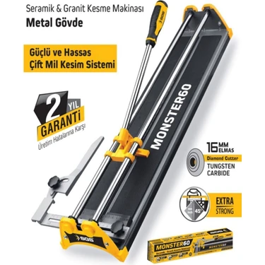 Sgs Monster 60 Profesyonel Fayans Granit Kesme Makinesi 60CM - Metal