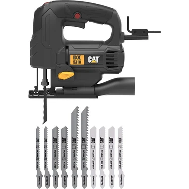 Cat DX5310 550WATT Profesyonel Devir Ayarlı Dekupaj Testere + DA06901 10 Parça Testere