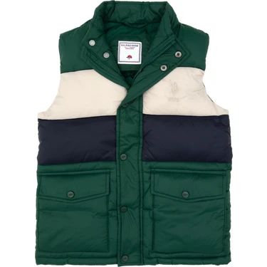 U.s. Polo Assn. Erkek Çocuk Koyu Yeşil Yelek (Dokuma)