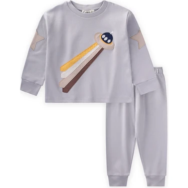 Cigit Uzay Aracı Aplikeli Pijama Takım 2-8 Yaş