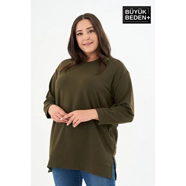 Superlife Kadın Tunik Büyük Beden Sweatshırt