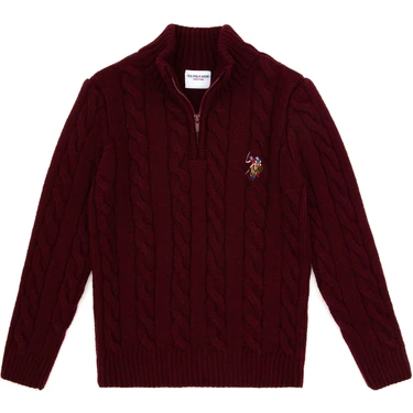 U.s. Polo Assn. Erkek Çocuk Bordo Kazak /triko