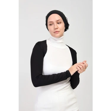 Manolyaşal Uzun Kollu Kurtarıcı Terletmeyen Tesettür Bolero -