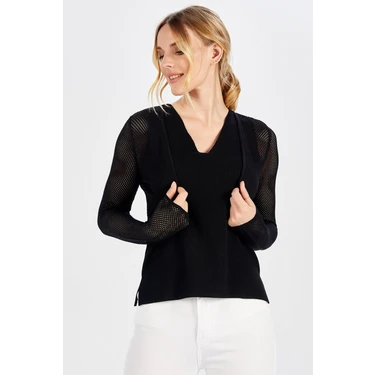 Peraluna BUTTERFLY BOLERO File Örgü Uzun Kol Triko Kadın Bolero -