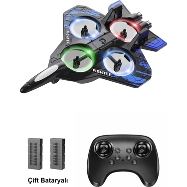 PrimeHome Uzaktan Kumandalı Akrobatik Fighter Drone Rc Uçak - 2.4 Ghz - 2 Bataryalı
