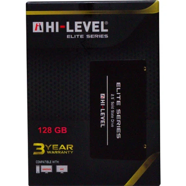 Hi-Level 2.5" 128 GB SATA 3 SSD – 560 MB/s Okuma, 540 MB/s Yazma Hızı, Masaüstü ve Laptop Uyumlu