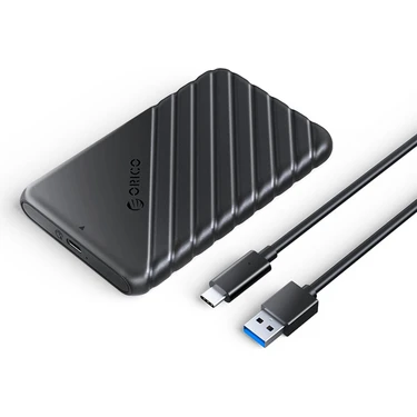 Orico Type-C 6Gbps USB3.1 Gen1 2.5” Inch SATA SSD Hard Disk Kutusu Siyah Taşınabilir ve