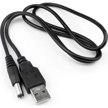 Alfais 4463 USB To Dc 5.5 2.1 mm Kalın Uç Power Güç Çevirici Adaptör