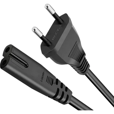 Derwell 3 Metre 3mt Ceryan 2 Pinli C7 Güç Kablosu Ps2/ps3/ps4/xbox One S/radyo/tv Uyumlu 3m Power