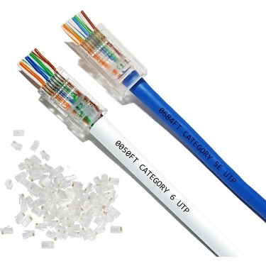 Alfais 4381 Yeni Nesil Delikli Cat6 RJ45 Konnektör Utp Jack (100