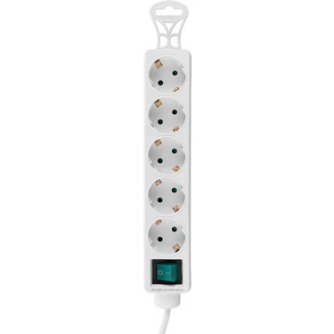 S-Link Tam Bakır Akım Korumalı 1.5M 5Li Priz Çoklayıcı Spg-F05 306Joule Flat Soket 3G