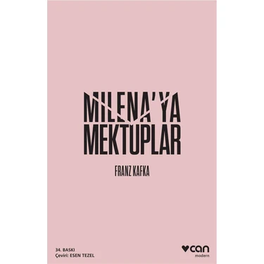 Can Yayınları Franz Kafka Milena'ya Mektuplar – 395 Sayfa, Ciltsiz Aşk ve Mektup Temalı Edebi