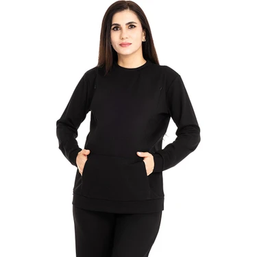 Baby Mom Emzirme Özellikli Hamile Sweatshirt Anne