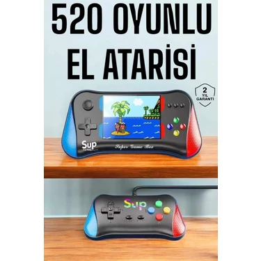 Azrlya Retro 500 Oyunlu Nostaljik Oyunlu El Atari Gamebox Oyun Konsolu Çift Destekli -