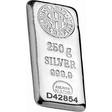 Nadir Metal Rafineri E-Gümüş 250 Gr 999 Ayar Saf Gümüş Nadir Külçe