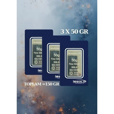 3x50=150 Gram Külçe Gümüş - 999,9 |