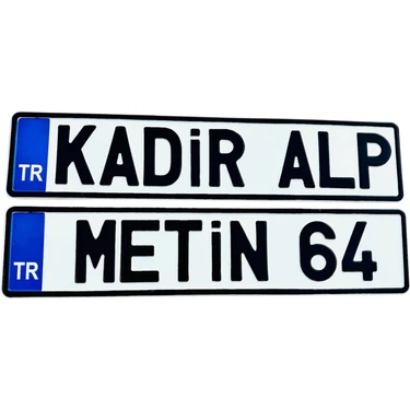 Karavan Plakası ,dekor Plaka, Özel