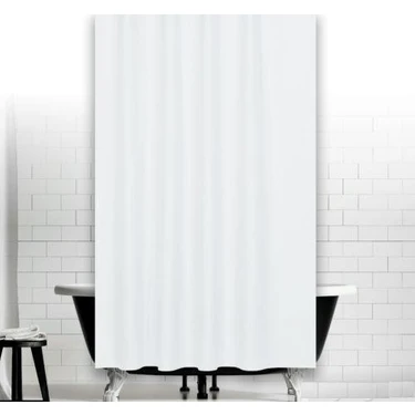 Zethome Banyo Perdesi 1x120x200 Tek Kanat Duş Perdesi Halka Hediyeli Duşakabin Perdesi 0010