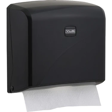 Vi̇alli̇ Z Katlı Kağıt Havlu Dispenseri Max 22 Cm 200 Ad Siyah