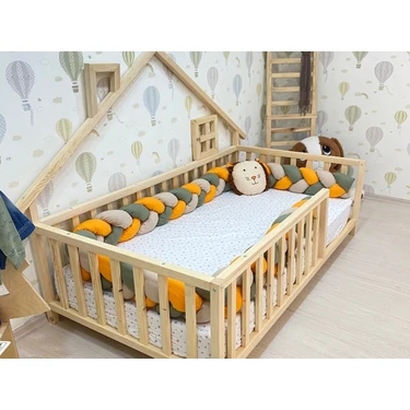 Oppipo Ahşap Montessori Karyola - Masif Ahşap Karyola - Montessori
