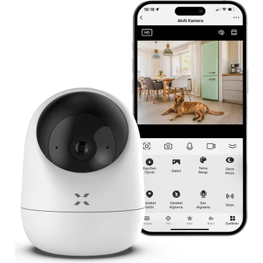 Xenon Smart Akıllı İç Mekan Kamera 1080p Full HD Gece Görüşlü 3 MP Sesli Görüntülü Güvenlik