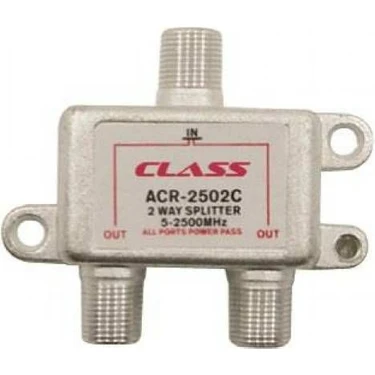 Class 1/2 Splitter 5-2500Mhz - Acr 2502 1 Giris 2 Çıkıs Kablo Tv Uydu Anten Çoklayıcı 2'li