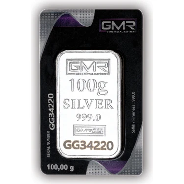 E-Gümüş 100 Gr Külçe