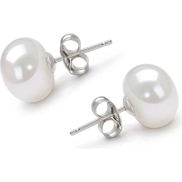Chavin Ufak 6 Mm. Gerçek Inci Gümüş Küpe