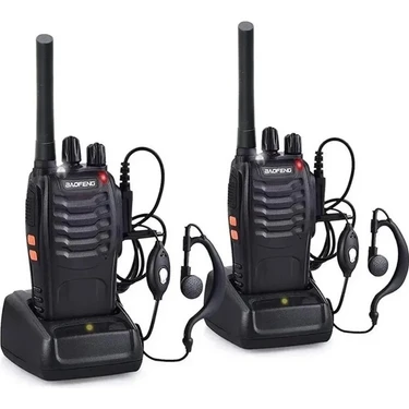 2li Baofeng BF-88E Lisanssız Pmr El Telsizi Set Kulaklık
