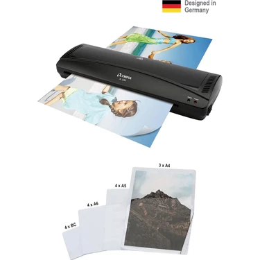 Olympia A330 A3 PVC Laminasyon Makinesi + 15 PVC Film – Belgeler için Dayanıklı ve Profesyonel