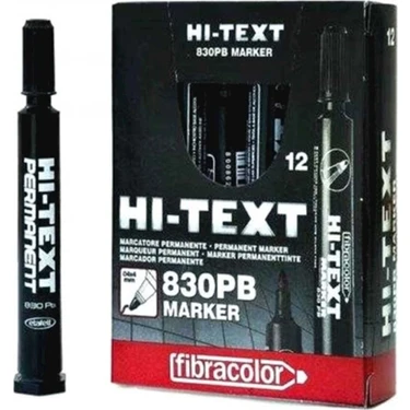 Hi-Text 830PB Yuvarlak Uç Koli Kalemi Siyah