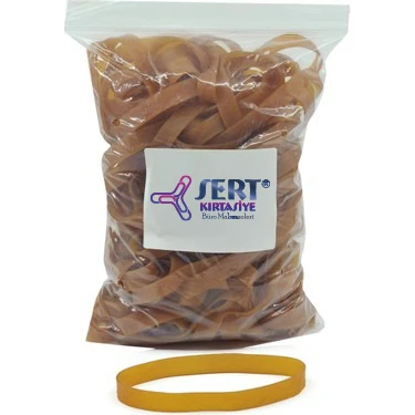 Sert Kırtasiye Extra Kalın Geniş Kauçuk Paket Ambalaj Kasa Lastiği 130 x 10 mm 100