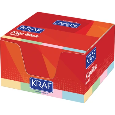 Kraf Renkli Küp Blok Not Kağıdı 8 x 8 cm 117G  Adet Sayısı ile Çeşitli