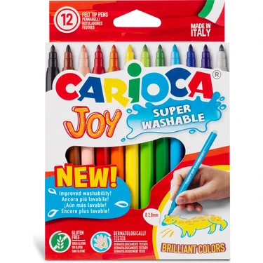Carioca 12'li Joy Süper Yıkanabilir Keçeli Boya Kalemi /