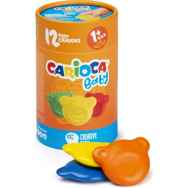 Carioca Teddy Şekilli Kirletmeyen Mum Boyalar