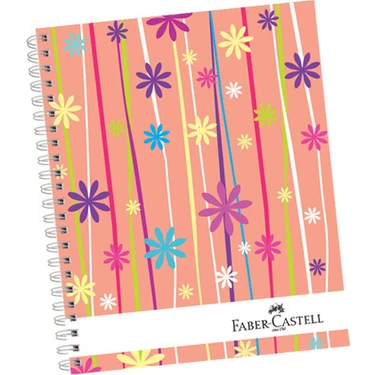 Faber-Castell Sert Kapak Seperatör.3+1 Çiçekler Defter 80gr 160 Yaprak