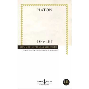 İş Bankası Kültür Yayınları Platon Devlet: Hasan Ali Yücel Klasikleri Dizisi Ciltsiz 372