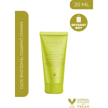 Cosmed Yüz Temizleme Sütü Kuru Ciltler Için Temizleyici 20 ml / Day To Day Hydrating Milky