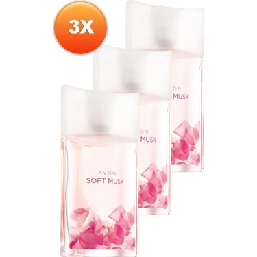 Avon Soft Musk Kadın Parfüm EDT - Misk ve Çiçeksi Aroma, 150 ml, 3'lü Hediye Seti, Uzun Süre Kalıcı