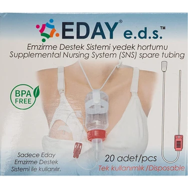 Eday Emzirme Destek Sistemi Yedek Hortum 20 Adet BPA Free Tek Kullanımlık