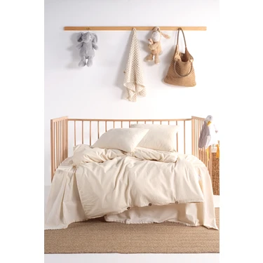 Macas Home Luna Natural Bebe %100 Pamuklu Yıkamalı Nevresim Takımı