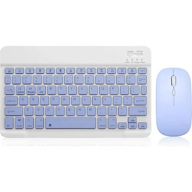 Turotto Tüm Cihazlara Uyumlu Akıllı Taşınabilir Şarj Edilebilir Kablosuz Bluetooth Klavye + Mouse