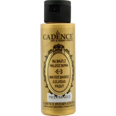 Cadence Su Bazlı Yaldız Boya 110 Ekstra Altın 70 ml Metalik Dokulu Dekoratif
