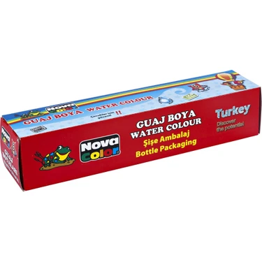 Nova Color 6'lı Şişe Guaj Boya Çocuklar İçin Güvenli Renkli Boya Seti 6