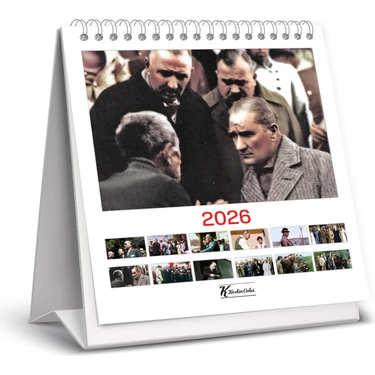 Keskin Color Keskin 2026-KARE Atatürk Masa Takvimi Renkli 2026 Yılı İçin Kare