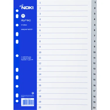Noki Seperatör 1-20 Rakam