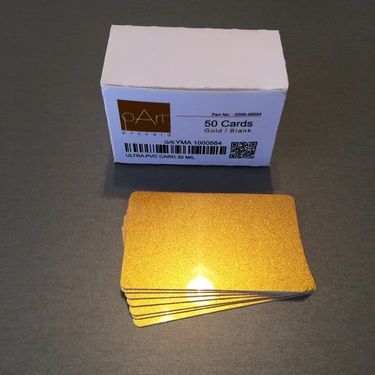 Part Pvc Metalik Altın Yaldız Termal Kart 50