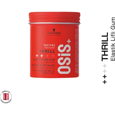 Schwarzkopf Osis+ Saç Bakımı Elastic Fiber Lifli Şekillendirici Gum 100ml Krem Formda Esnek