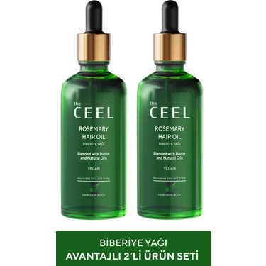 The Ceel 2'li Biberiye Saç Yağı Complexi | Biotin, Hint Yağı, Vitamin E 50