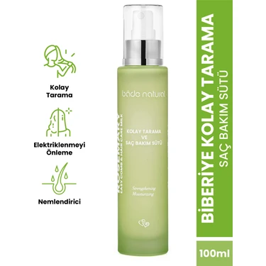 Bade Natural Biberiye Kolay Tarama ve Saç Bakım Sütü 100